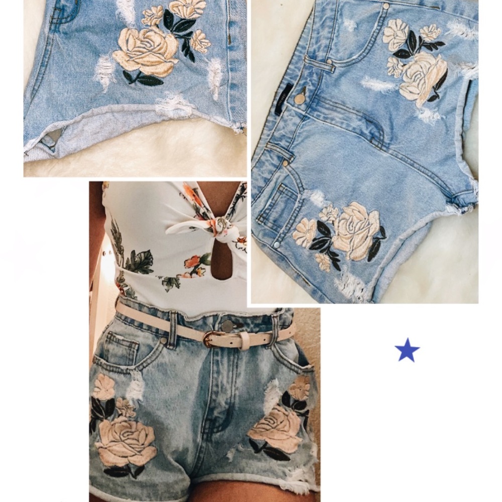Embroidered shorts